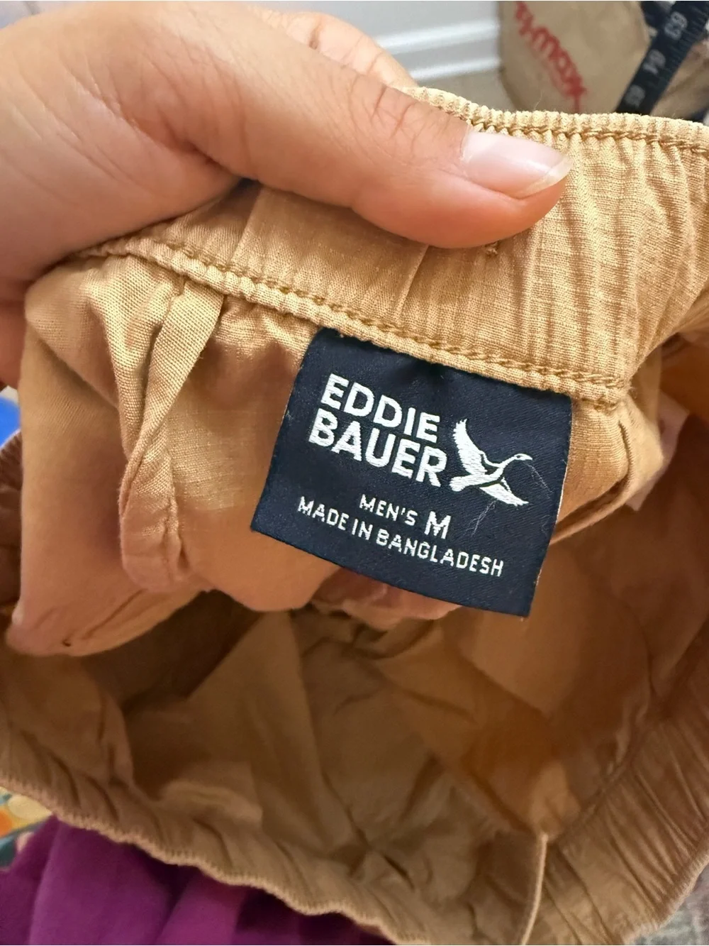 Eddie Bauer Ripstop Tech Tan Pull On Shorts